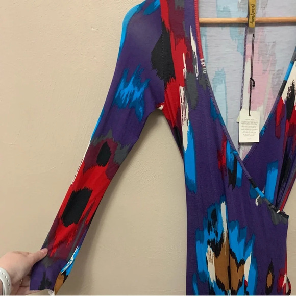 Rachel Pally Long Sleeve Maxi Wrap Dress Size XS NWT New - Picture 2 of 10